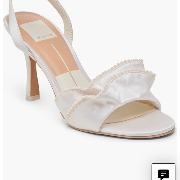 Dolce Vita Lunete Pearl Satin Heels - Picture 2 of 6